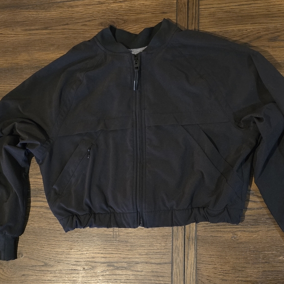 Athleta Girls Bomber Jacket Fall Sporty Crop Size 7 - Picture 6 of 8